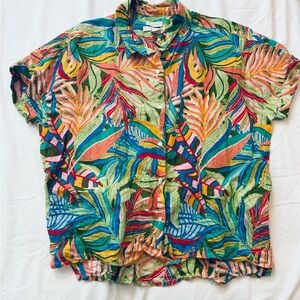 C&C California Multicolor Linen Shirt - Size L